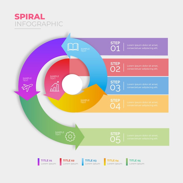 Spiral infographic concept