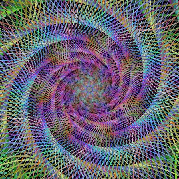 Free Vector spiral psychedelic background