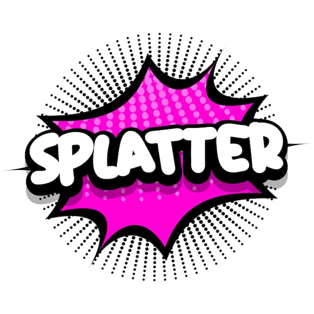 Splatter Comic book explosion bubble vector illustration