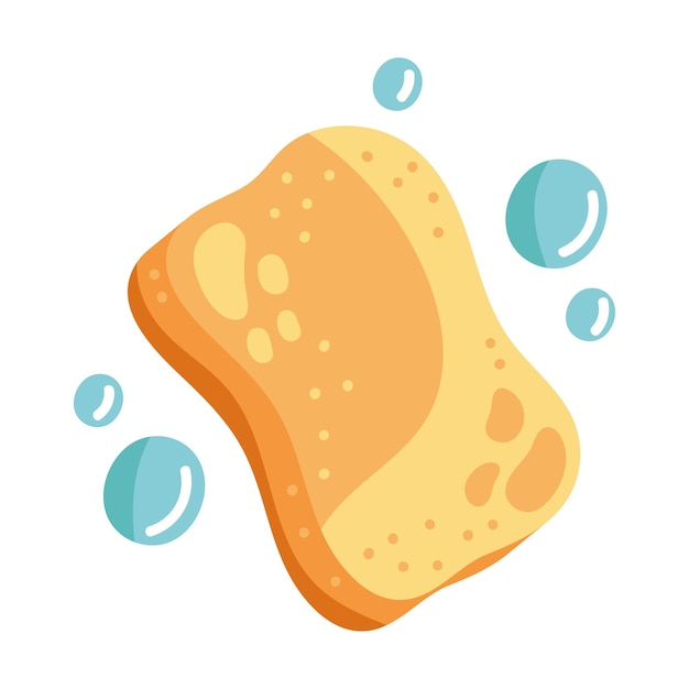 sponge and bubbles icon