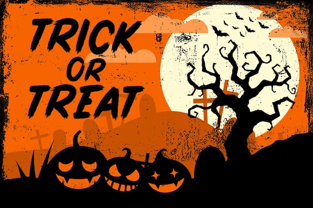 Free vector spooky halloween background with grunge texture