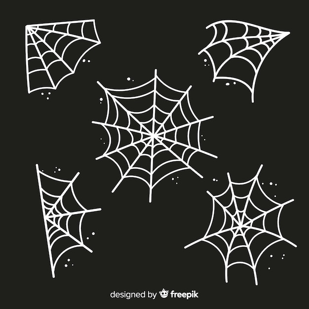 Free Vector spooky halloween cobweb decoration element