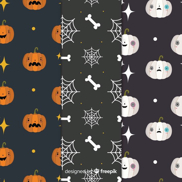 Spooky pumpkins seamless halloween pattern 