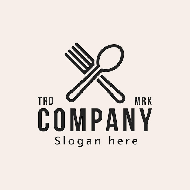 Free vector spoon fork restaurant dinner dish menu logo design illustration