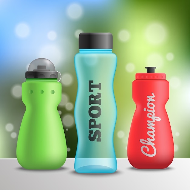 Sport Athlete Bottles Composition