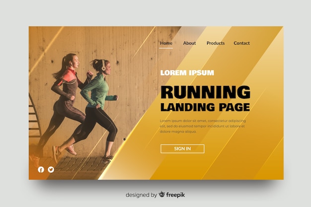 Sport atletism landing page