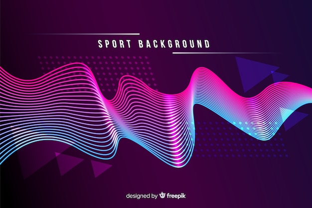 Free Vector sport background with abstract shapes