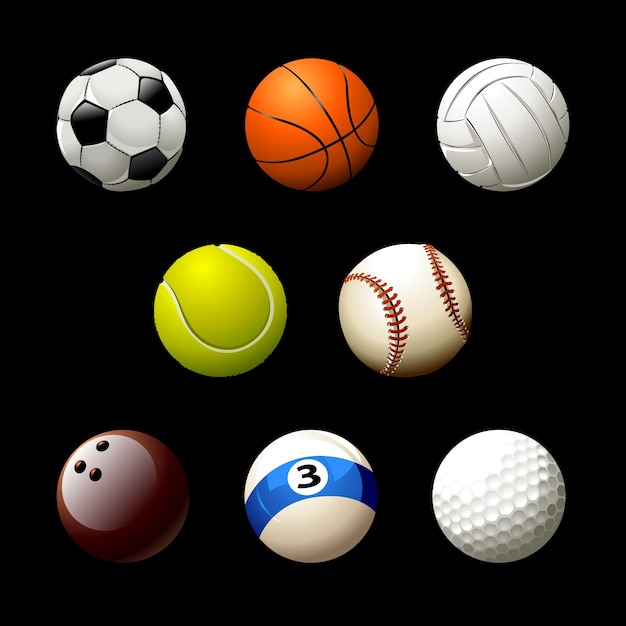 Free Vector sport balls collection