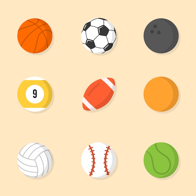 Free Vector sport balls collection