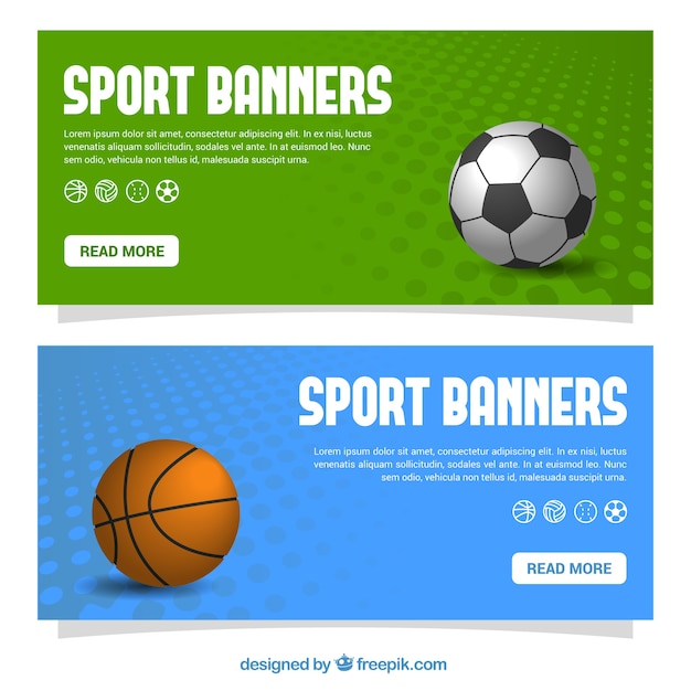 Sport banners set 