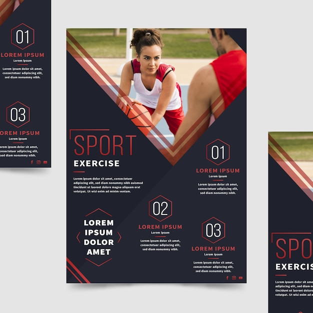 Sport brochure with photo