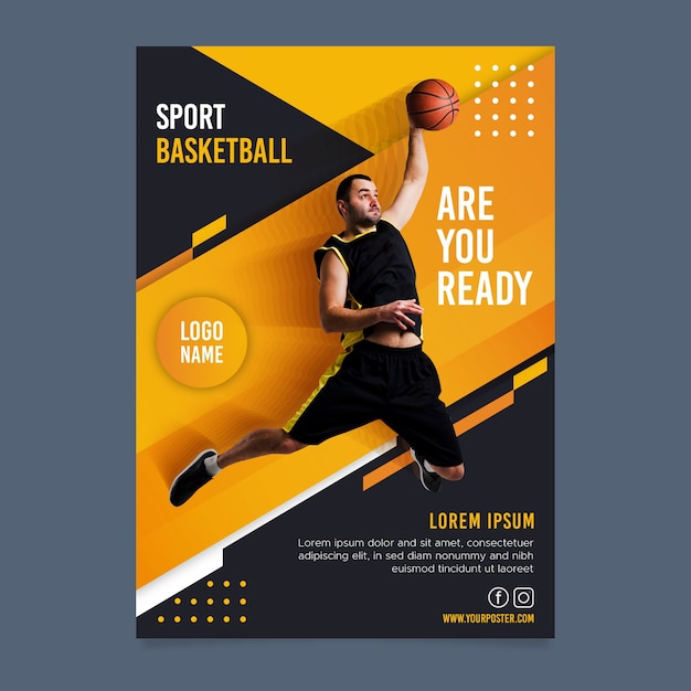 Sport brochure with photo