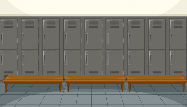 Free Vector sport changing room with locker background