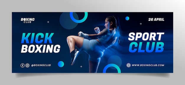 Free Vector sport club facebook cover template