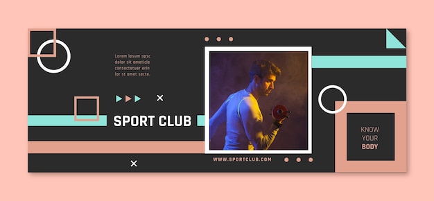 Sport club facebook cover template