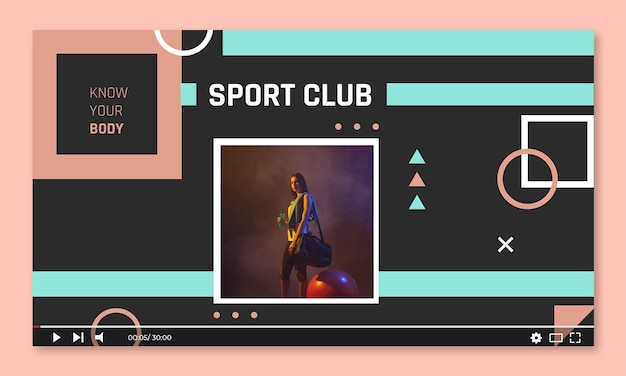 Sport club youtube thumbnail   template