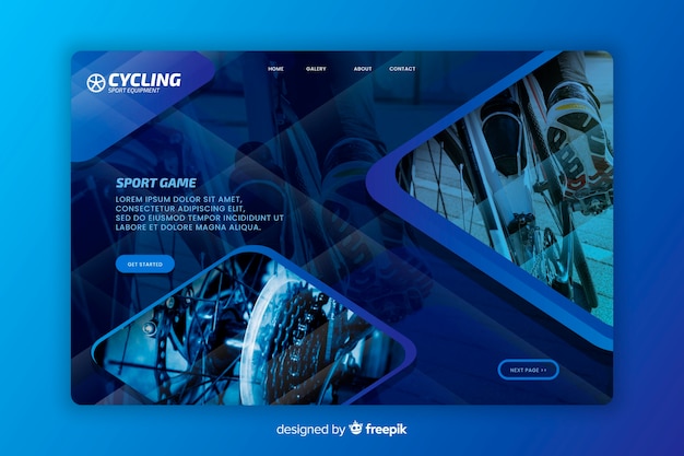 Sport cycling landing page