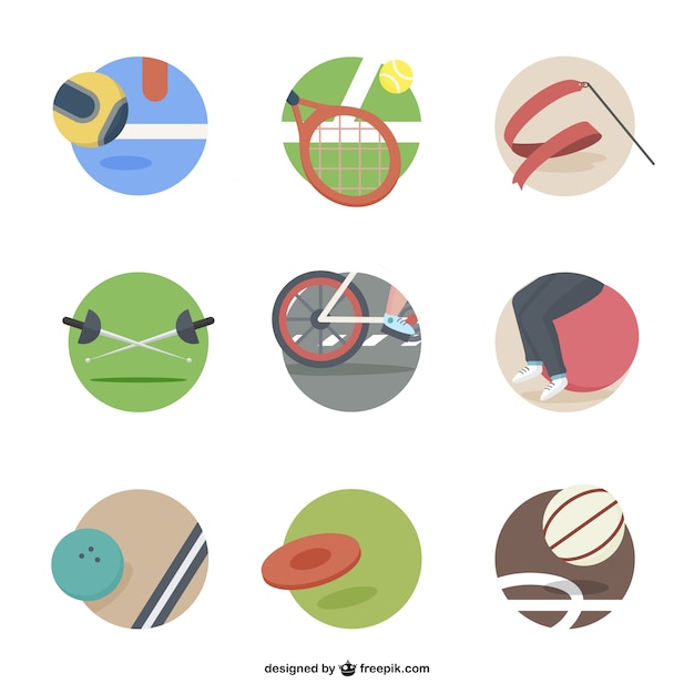 Free Vector sport elements icons