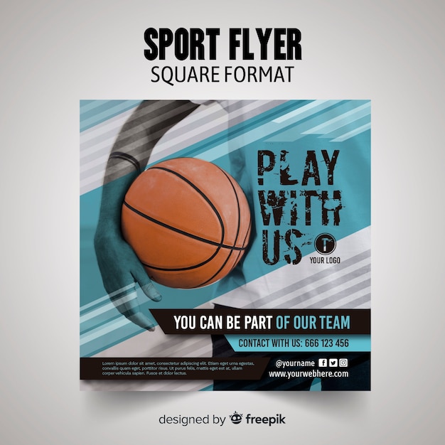 Free Vector sport flyer template