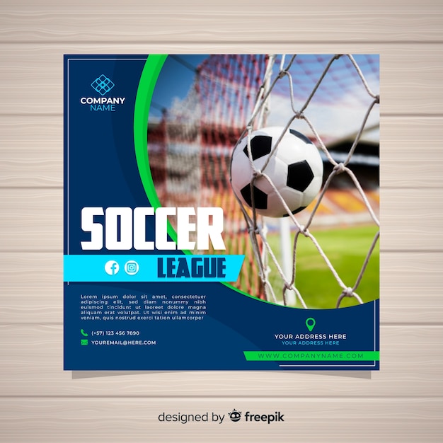 Free vector sport flyer template