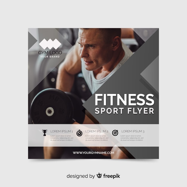 Sport flyer with image template