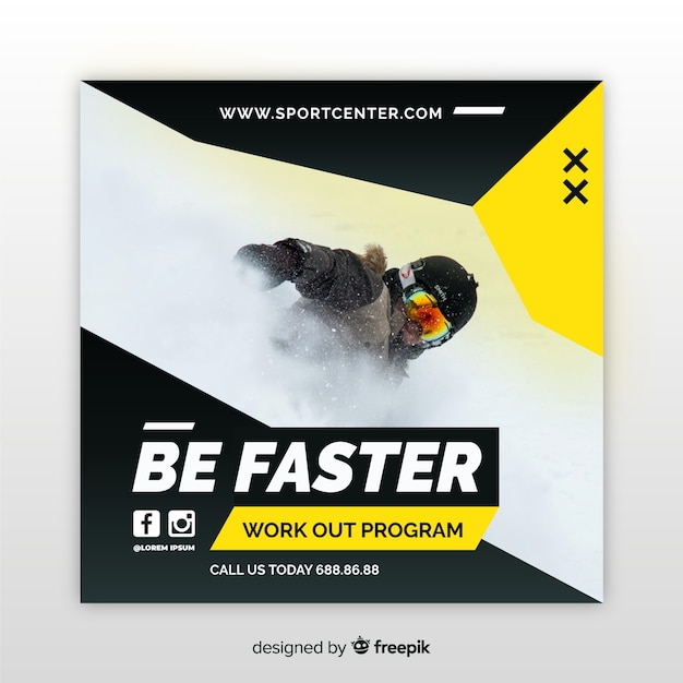 Free Vector sport flyer