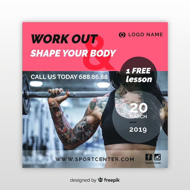 Free Vector sport flyer