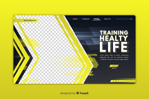 Sport gym landing page