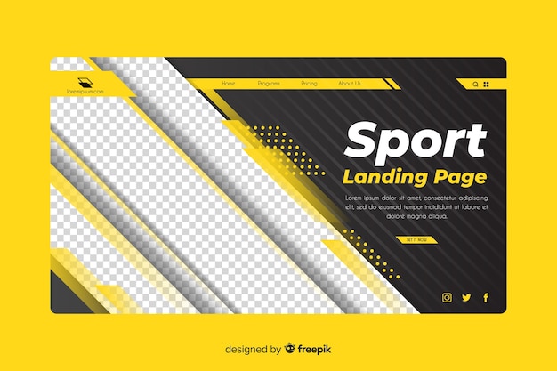 Sport gym landing page