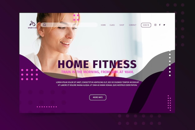 Sport at home landing page