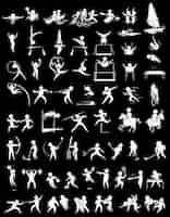 Free vector sport icons for many sports illustration