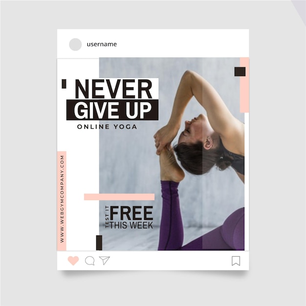 Free vector sport instagram post design