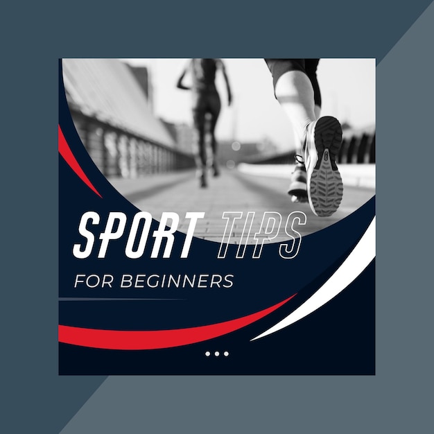 Sport instagram post template