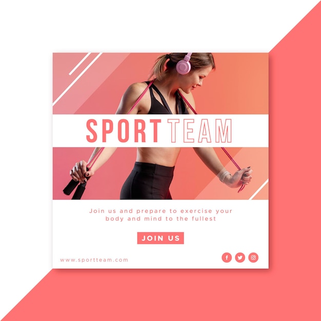 Sport instagram post template