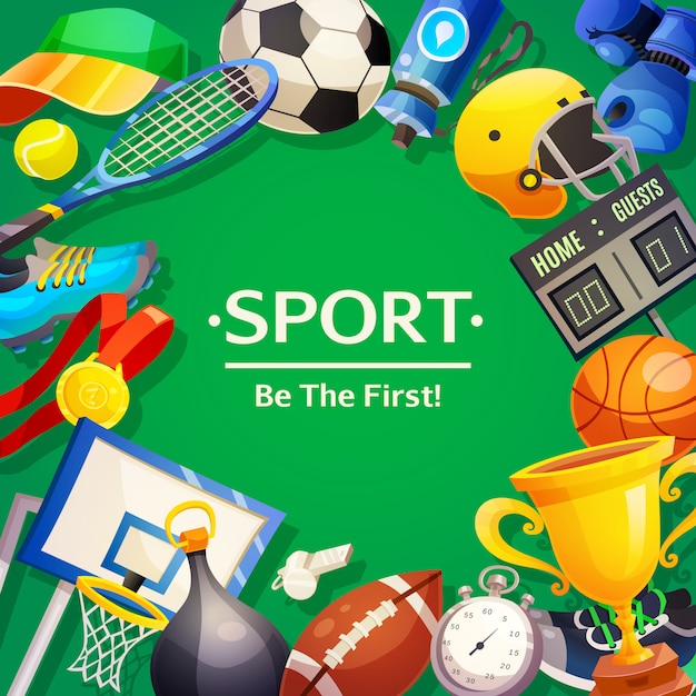 Free Vector sport inventory vector illustration