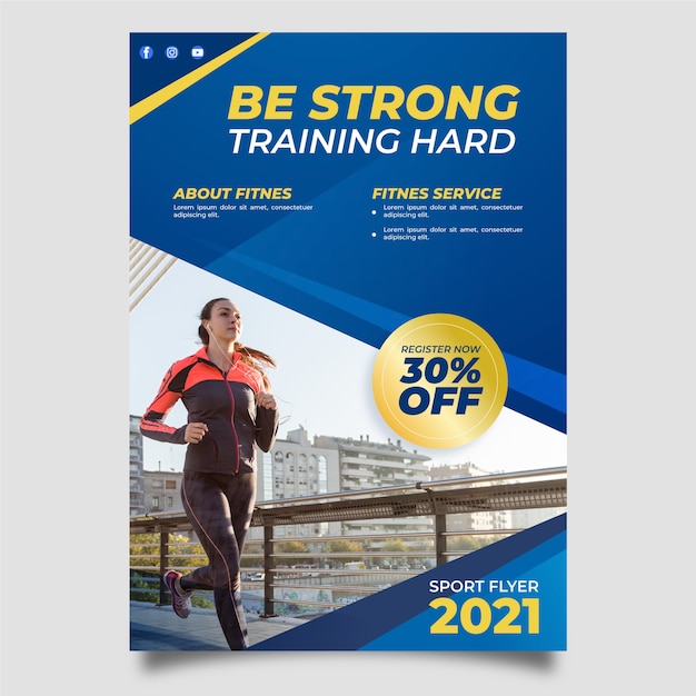 Sport poster design fitness training