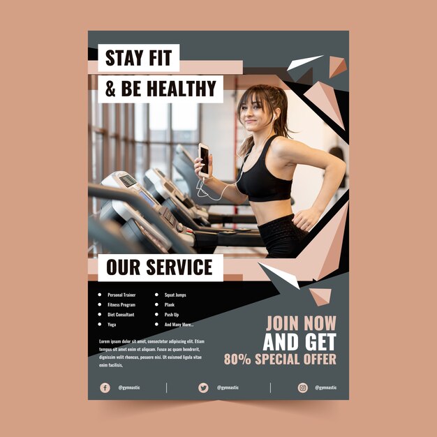 Sport poster design stay fit