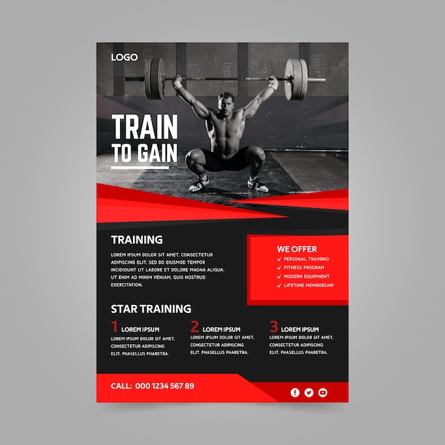 Sport poster style start training