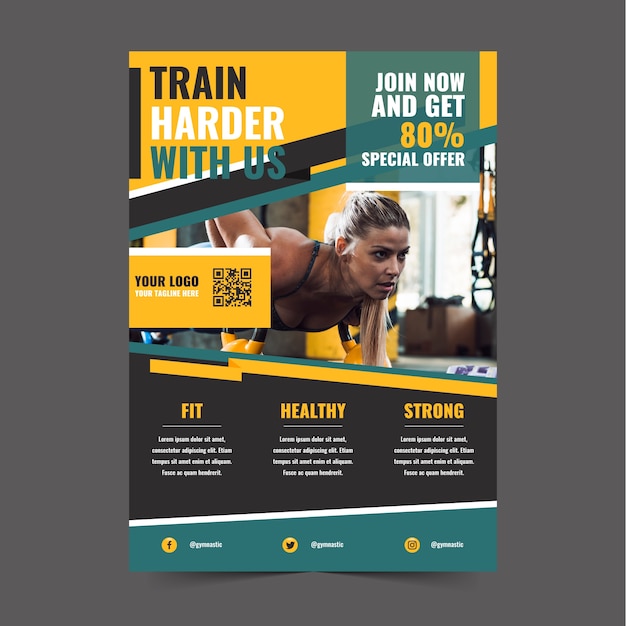 Sport poster style training