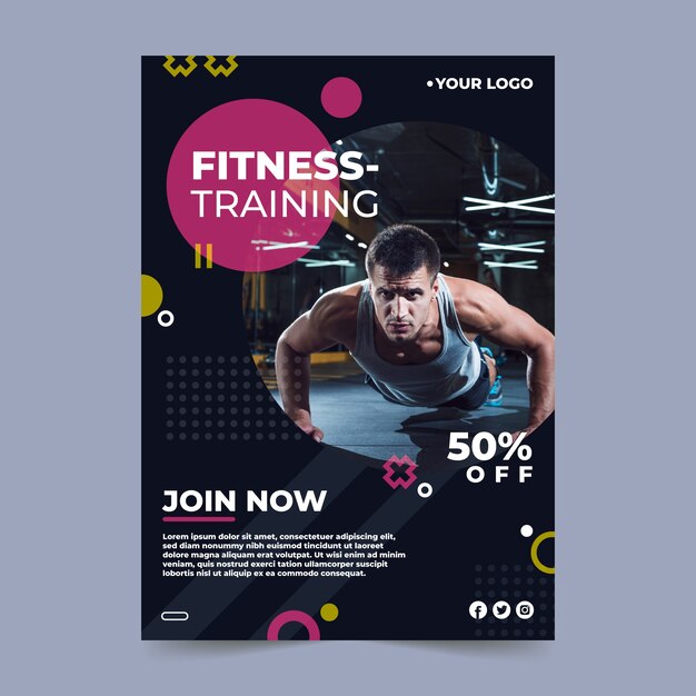 Sport poster template design