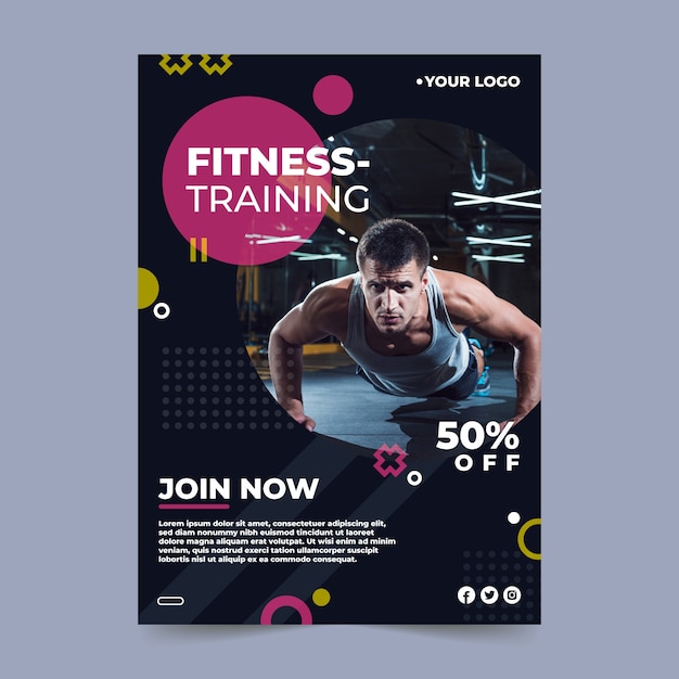 Sport poster template design