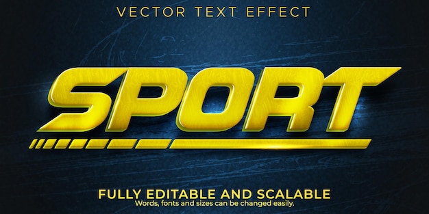 Sport speed text effect, editable racer and fast text style