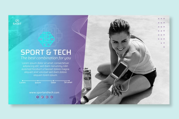 Sport and tech banner template