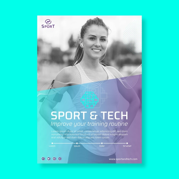 Sport and tech flyer template