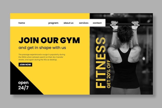 Sport and tech landing page template