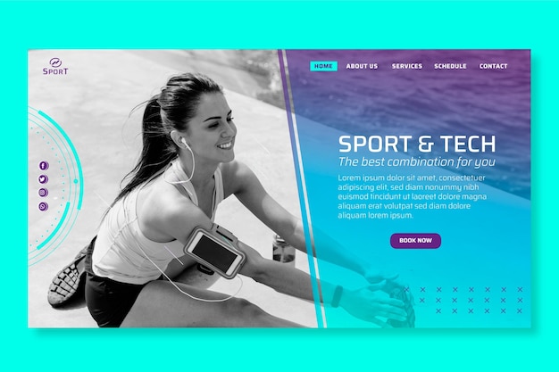 Sport and tech landing page