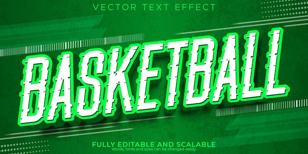 Sport text effect, editable basketball and football text style