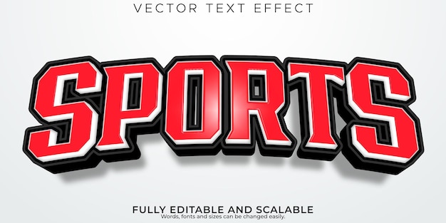 Sport text effect editable basketball and football text style