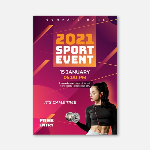 Sporting event poster template