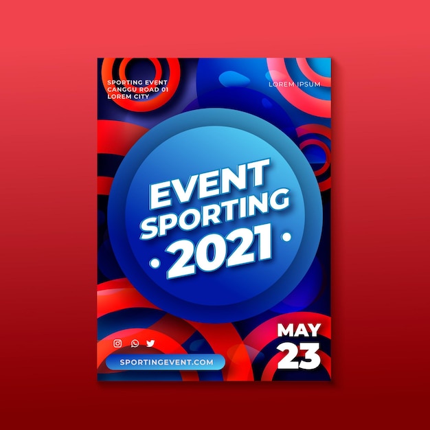 Sporting event poster theme